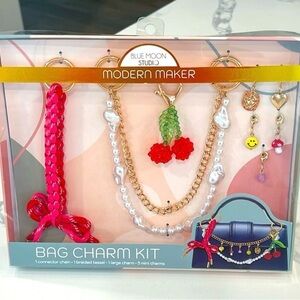 Ag Adriano Goldschmied Pink/red and Gold Bag Charm Kit